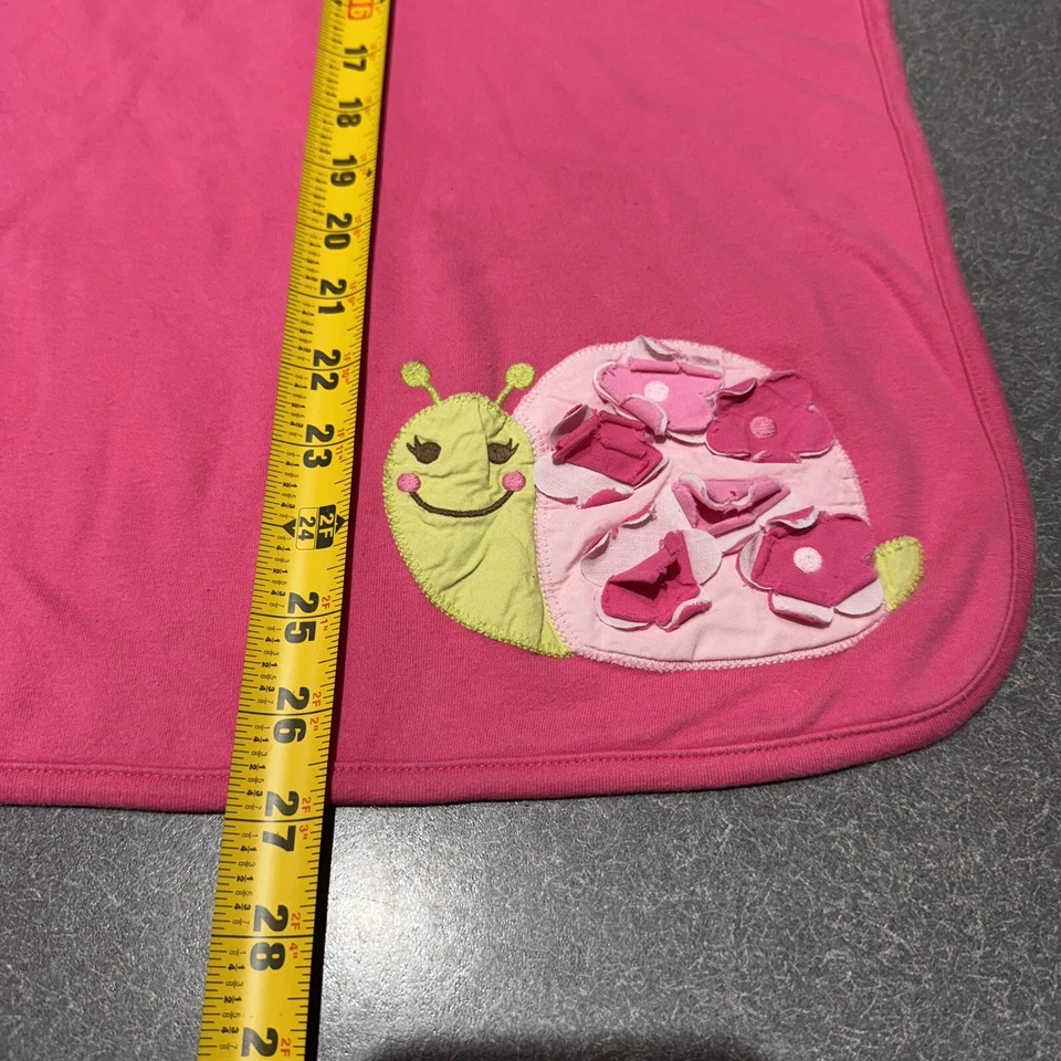 Gymboree Manta Bebé Rosa Flor Completa Floral Caracol Recepción Reversible Foto 4 de 4