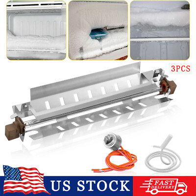 #ad WR51X10055 WR50X10068 WR55X10025 Refrigerator Defrost Heater Thermostat Kit 3Pcs $14.95