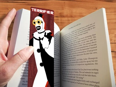 THE GEEK MONKEY Art The Clown Terrifier Bookmark Gift Minimalist Style Original Horror Movie Art