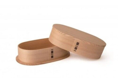 Akitasugi Magewappa Lunch Box Bento Box Oval type 750ml Large size made in JAPAN