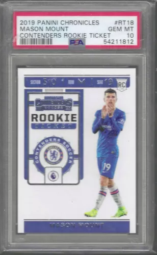 MASON MOUNT 2019-20 PANINI CHRONICLES CONTENDERS ROOKIE TICKET RC PSA 10 GEM