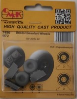 MW22 Cmk 7496 Bristol Beaufort Wheels 1/72 / For Airfix Kit 1/72 ZubehÖR