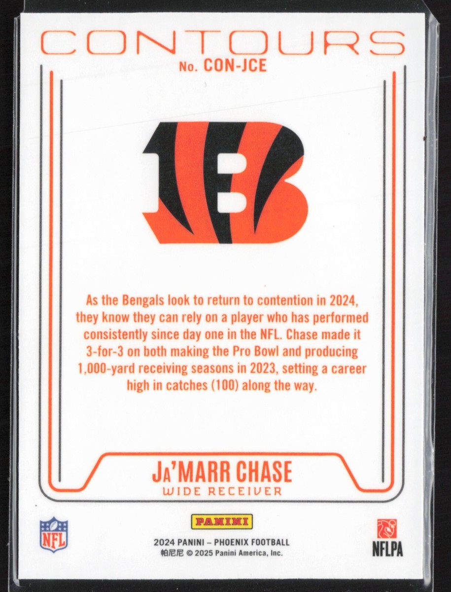 2024 Panini Phoenix Purple CONTOURS Jamarr Chase #CON-JCE Bengals