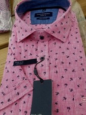 CASA MODA NEW  PALM TREE LINEN COTTON SHORT SLEEVE  SHIRT  2xl 3XL4XL5XL6XL 7XL