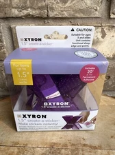 🔥Xyron X150 Sticker Maker 1.5” X 20’ Purple Glitter plus book NEW IN BOX