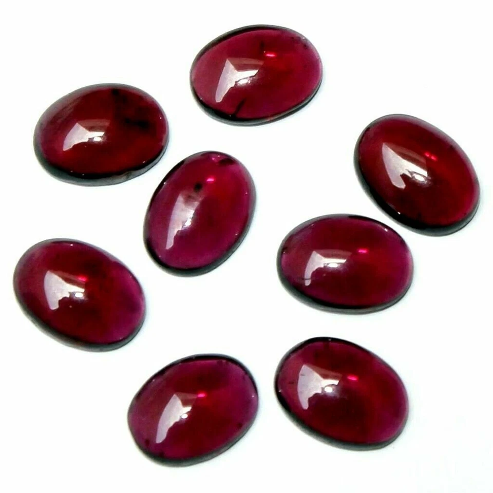 Großhandelsposten 8 x 6 mm Oval Cabochon Natürlicher Granat Lose Kalibriert E... - Bild 4 von 4