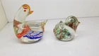 Pair of Vintage Murano Hand-blown Millefiori Art Glass Bird Paperweight Figurine