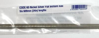 Code 60 Flat Bottom Rail Nickel Silver 609mm (x6) - Peco IL-1 | eBay
