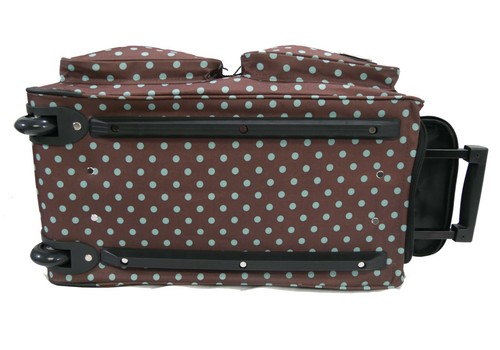 "E-Z Roll" Fashionable Polka Dots Rolling Duffle Bag Size 22"/30"/36" 3 colors - Picture 11 of 37
