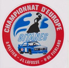 Autocollants Stickers - GITANES RALLYE CHAMPIONNAT D'EUROPE 