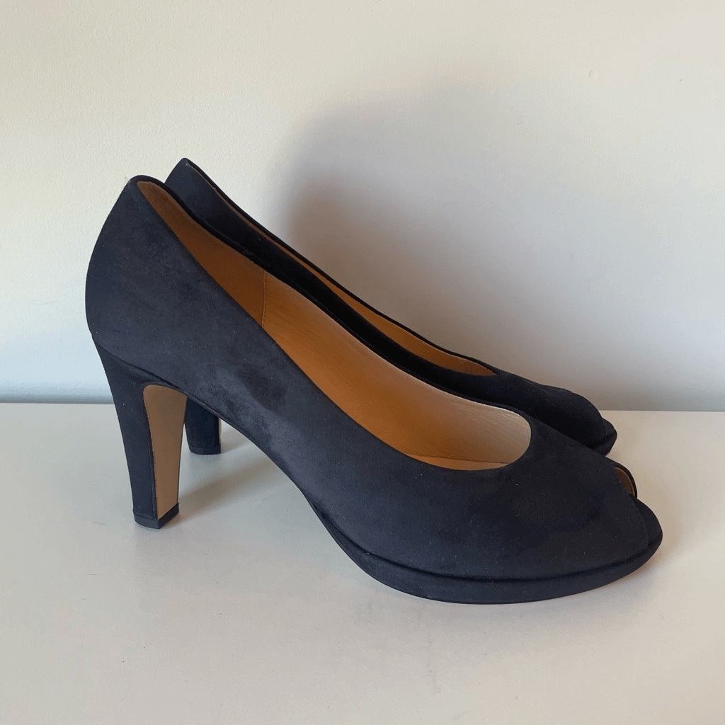 Court Shoes Gabor Peep Toes Buy Gabor Gala Black Suede Open Toe