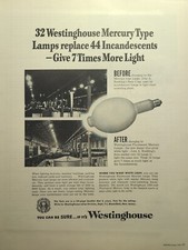 Westinghouse Commercial Lighting Fixtures Bloomfield NJ Vintage Print Ad 1954