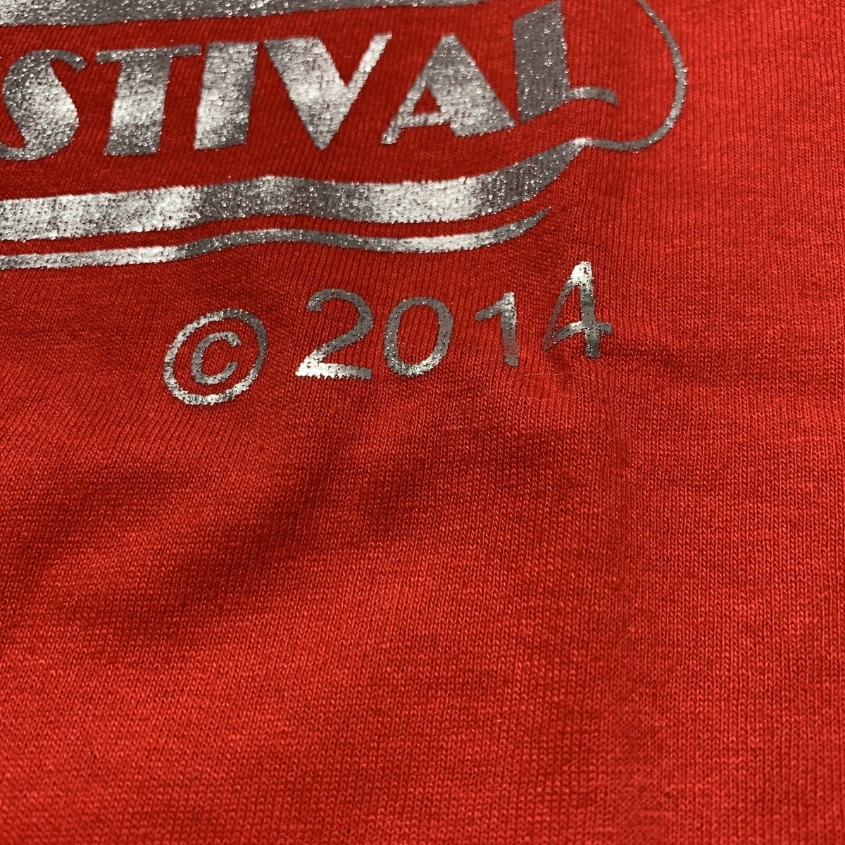 2014 Playboy Jazz Festival T Shirt Red Mens Large Bunny