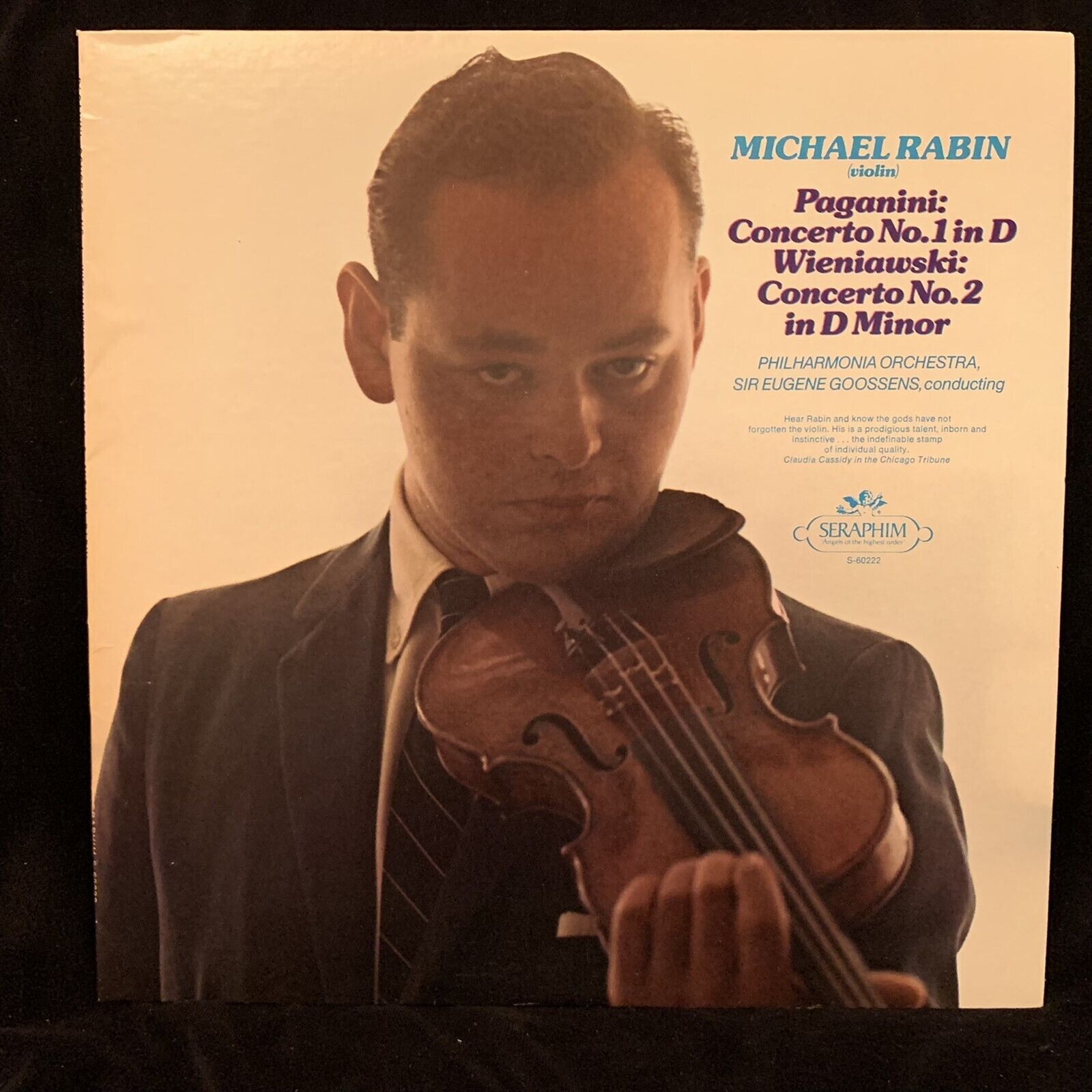 MICHAEL RABIN violin   PAGANINI & WIENIAWSKI Concertos   SERAPHIM ST LP