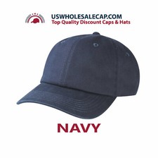 100% Cotton Plain Adjustable Baseball Dad Cap Curved Visor Polo Solid Blank Cap