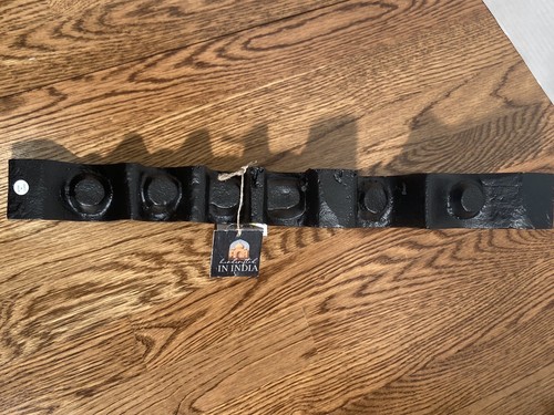 Black Cast Iron Candle Holder - Holds 6 Candles 20” Long 2” Wide - Picture 17 of 19
