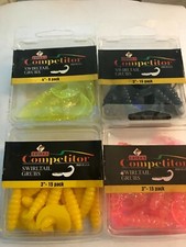 LOT Casey's Competitor Chartreuse Swirltail Grubs Soft  Lures  4 BOXES FREE SHIP