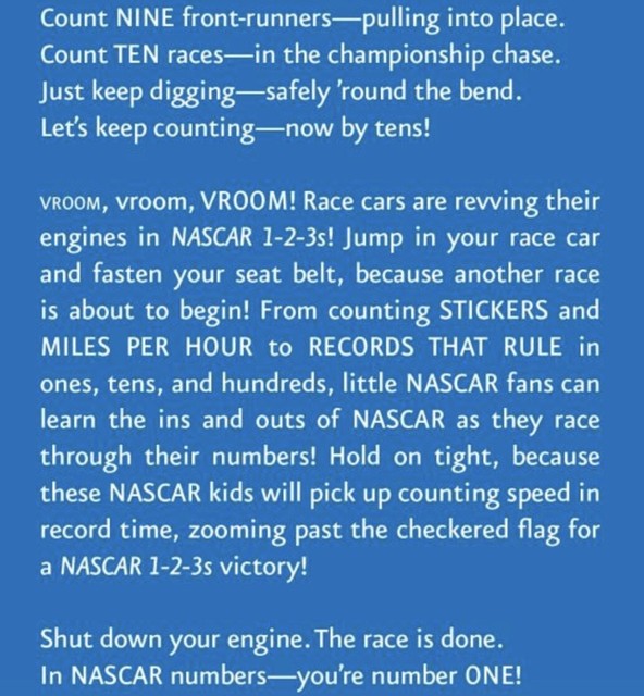 Nascar 1 2 3s By Jennifer Swender And Paul Dubois Jacobs 2008 Hardcover For Sale Online Ebay