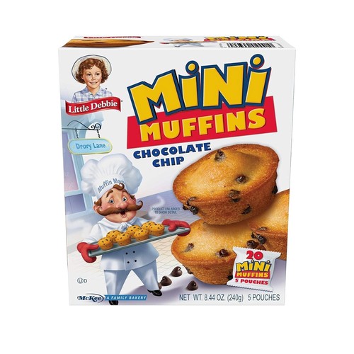 Little Debbie Chocolate Chip Mini Muffins, 5 Pouches, 8.44 OZ Box - Picture 3 of 9