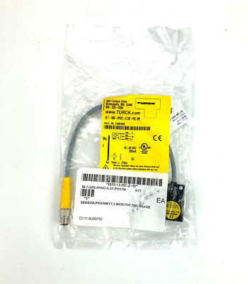 TURCK Inductive Sensor, 7mm Switching Distance BI7-Q08-AP6X2-0.2M-PSG 3M