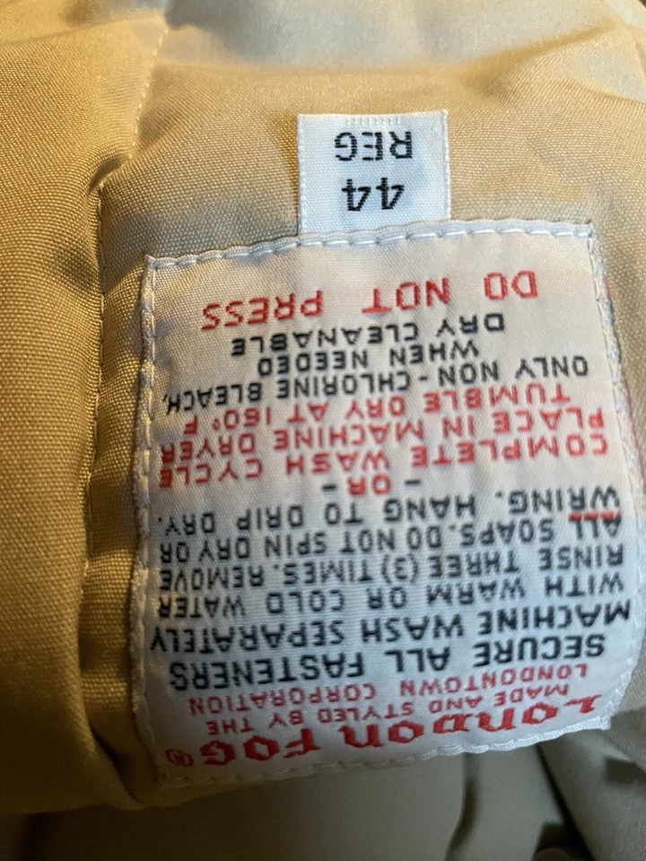 Chaqueta London Fog Cremallera con Capucha Desmontable Tostada Con Acento Beige Talla 44 Regular Foto 4 de 4