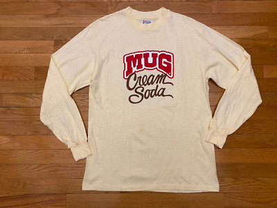 MUG Cream Soda T Shirt Mens Large Sz Vintage 90s Long Sleeve Snack