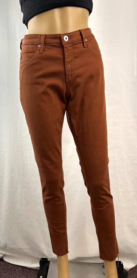 Leggings para mujer AG Adriano Goldschmied súper ajustados al tobillo, óxido, bolsillos talla 28R Foto 2 de 4