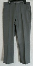 Mens Levis Action Slacks Gray 36x30 Polyester Flat Front Casual Dress Pants
