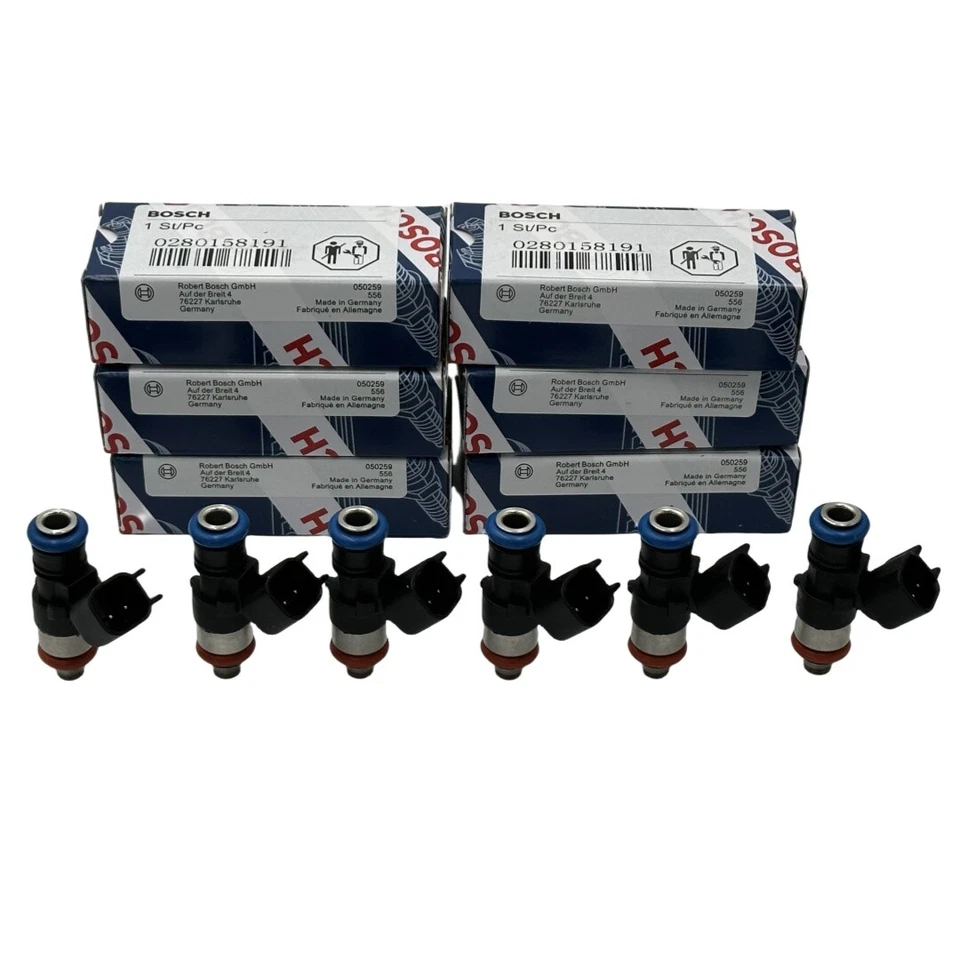 Inyectores de combustible Bosch 0280158191 6 piezas para Bosch Explorer 3,5 L V6 2011-2017 Foto 3 de 4
