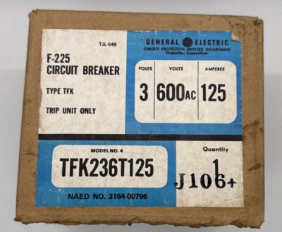 General Electric TFK236T125 Trip Unit Type TFK New