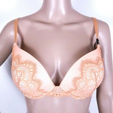 Victoria's Secret Dream Angels Women Lace Bra Push-Up Color Orange Size 32DD