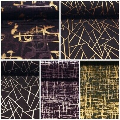 Jersey Fabric Punta Roma Double Sided Graphical Pattern 50x140cm Rayon Polyamide