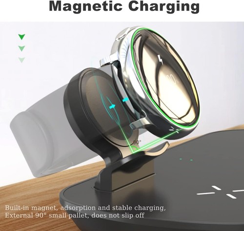 3 IN 1 Wireless Charging Station For Samsung Watch Active 1,2, Samsung Buds - Photo 7/11