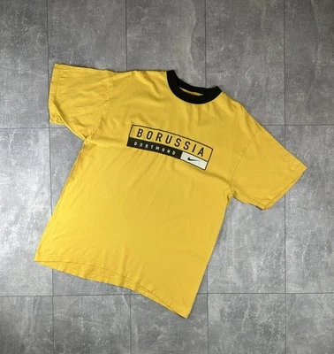 T-shirt de football en coton Nike Borrusia Dortmund 90S pour homme L - Photo 1/4