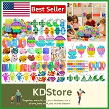 120 Pcs Kids Party Favors Bulk Toys Set Fidget Pop Puzzle Carnival Prizes