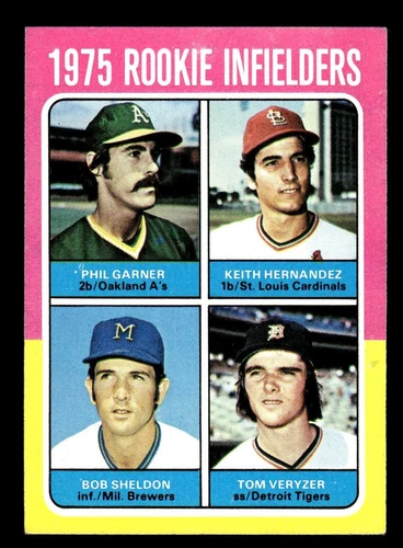 1975 Topps #623 Rookie Phil Garner / Keith Hernandez / Bob Sheldon / Tom Veryzer