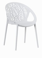 4X LEAF Style New Cafe Bistro Garden Patio Polypropylene Stackable Dining Chairs
