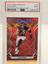 2020 Panini Obsidian Cole Kmet #118 ElectricEtch Red Flood /26 (RC) PSA 9 Mint