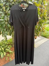 🖤 Plus Size-Ronni Nicole II Black Wrap-Front Maxi Dress – 16W