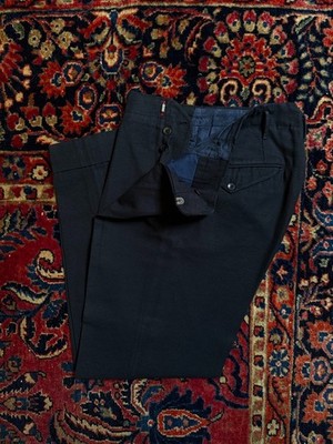 Incotex (Slowear) Tapered Fit Silk/Cotton Trousers - Black EU50 / US32