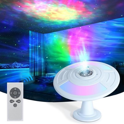 UFO Galaxy Projector - RGB Color Changing Nebula Projector Lamp Timer & Remote
