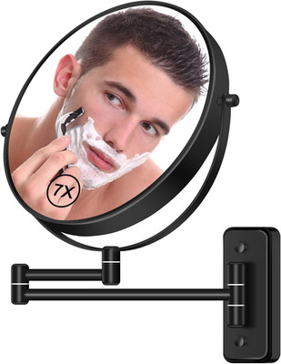 8  Wall Mounted Magnifying Makeup Mirror 1X/7X Wall Mount Mirror Swing Arm Two-S