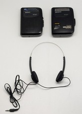 2 FOR PARTS Sony Walkman - WM-FX101 WM-FX103 w/ Sony MDR-006 Headphones