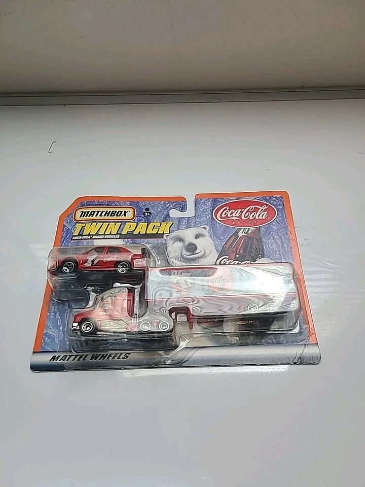Matchbox Coca-Cola 1999 paquete doble (vehículos de 2 juguetes) caja de cerillas [nuevo en paquete] Foto 2 de 4