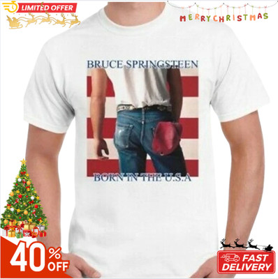 Born In the USA T-Shirt Bruce Springsteen Vintage 80s Cool ideal Gift Unisex Tee