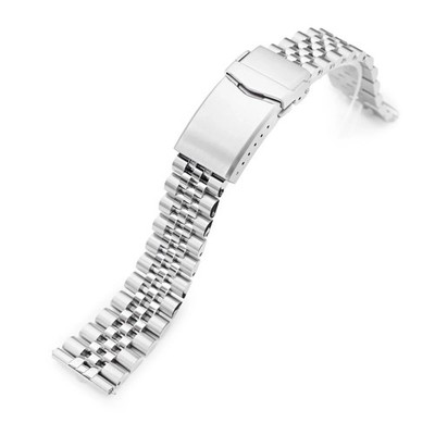 MiLTAT 20mm Super-JUB II Watch Band 316L Stainless Steel Straight End Bracelet
