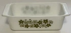 Pyrex Crazy Daisy Vintage Loaf Pan #913 Spring Blossom White & Green 8.5" X 4.5"