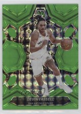 2023-24 Panini Mosaic Fluorescent Green Prizm 6/10 Devin Vassell #154 10no