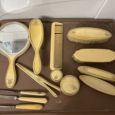 Vtg 13- Piece Celluloid Vanity Set See Pics READ