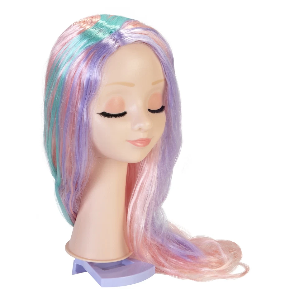 Linda peluca de peinados CGH para niñas con cabeza de peinado - Comparte y usa cabello liso Foto 3 de 3